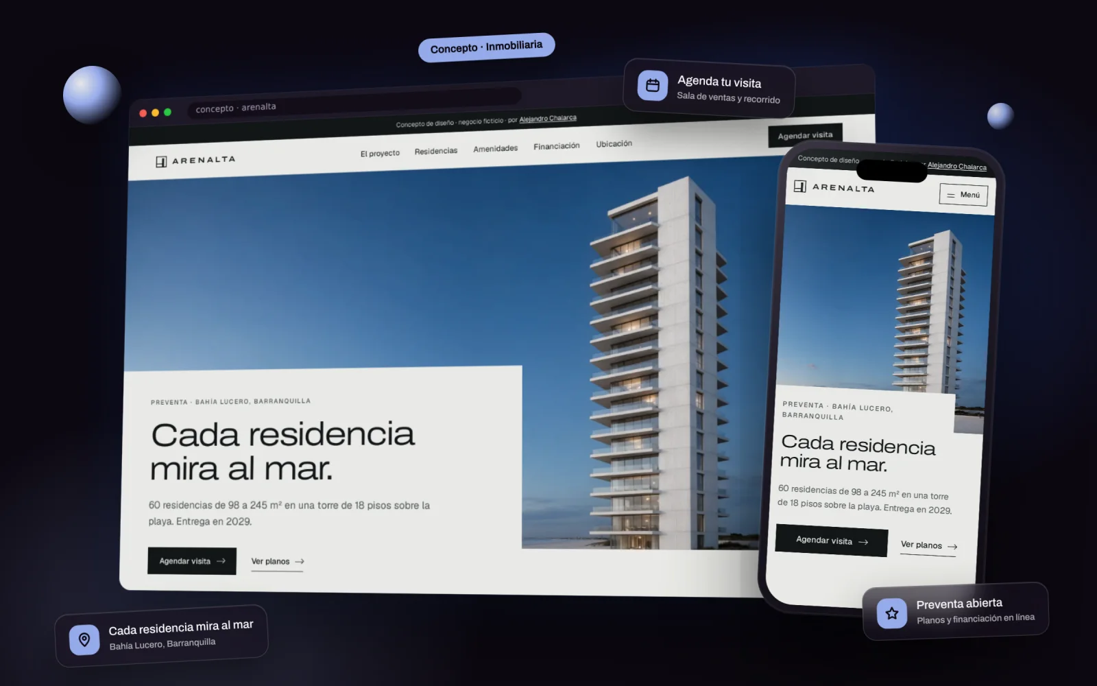Arenalta en computador y celular