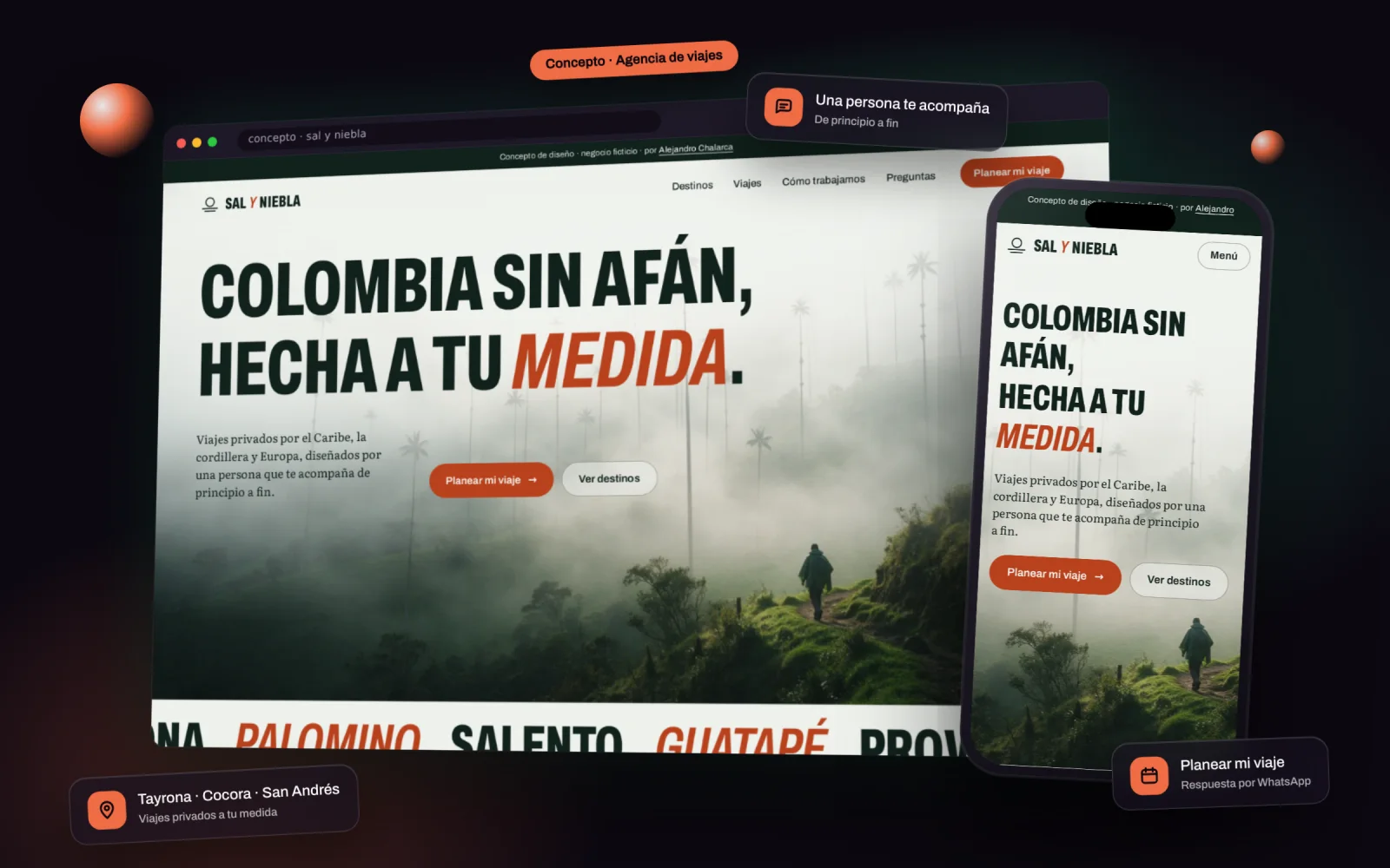 Sal y Niebla en computador y celular